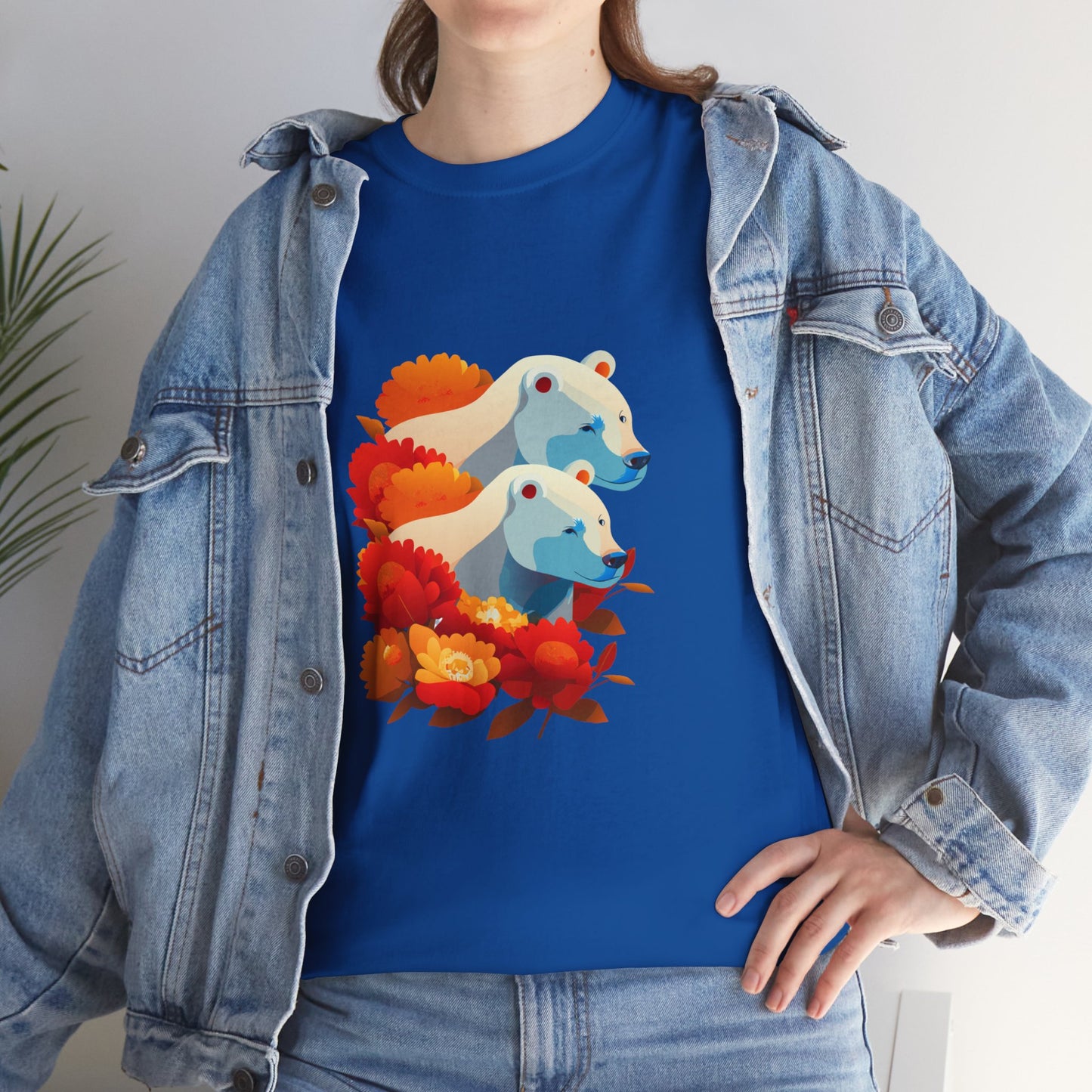 Floral Bear T-Shirt — Cute Bear with Flower Design