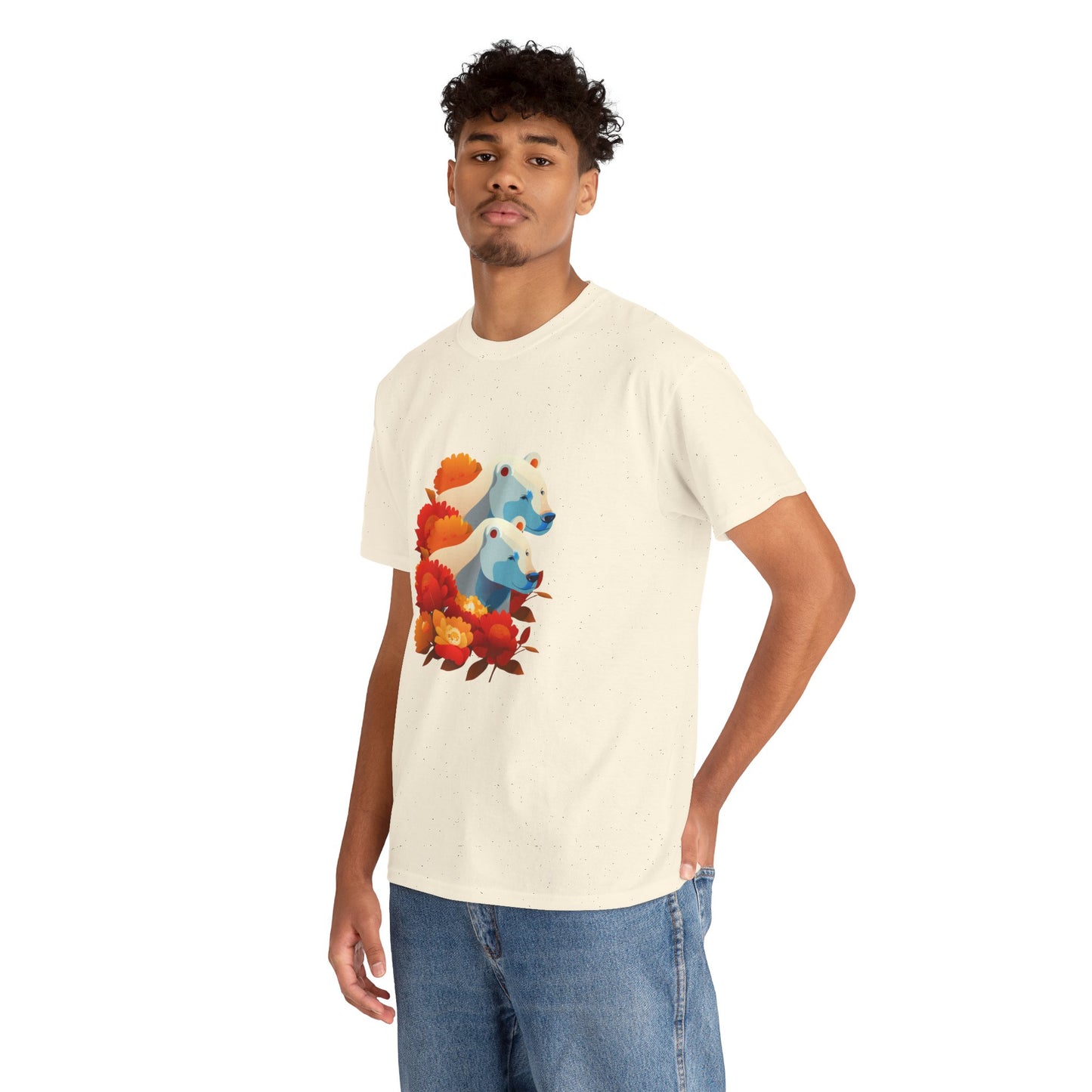 Floral Bear T-Shirt — Cute Bear with Flower Design