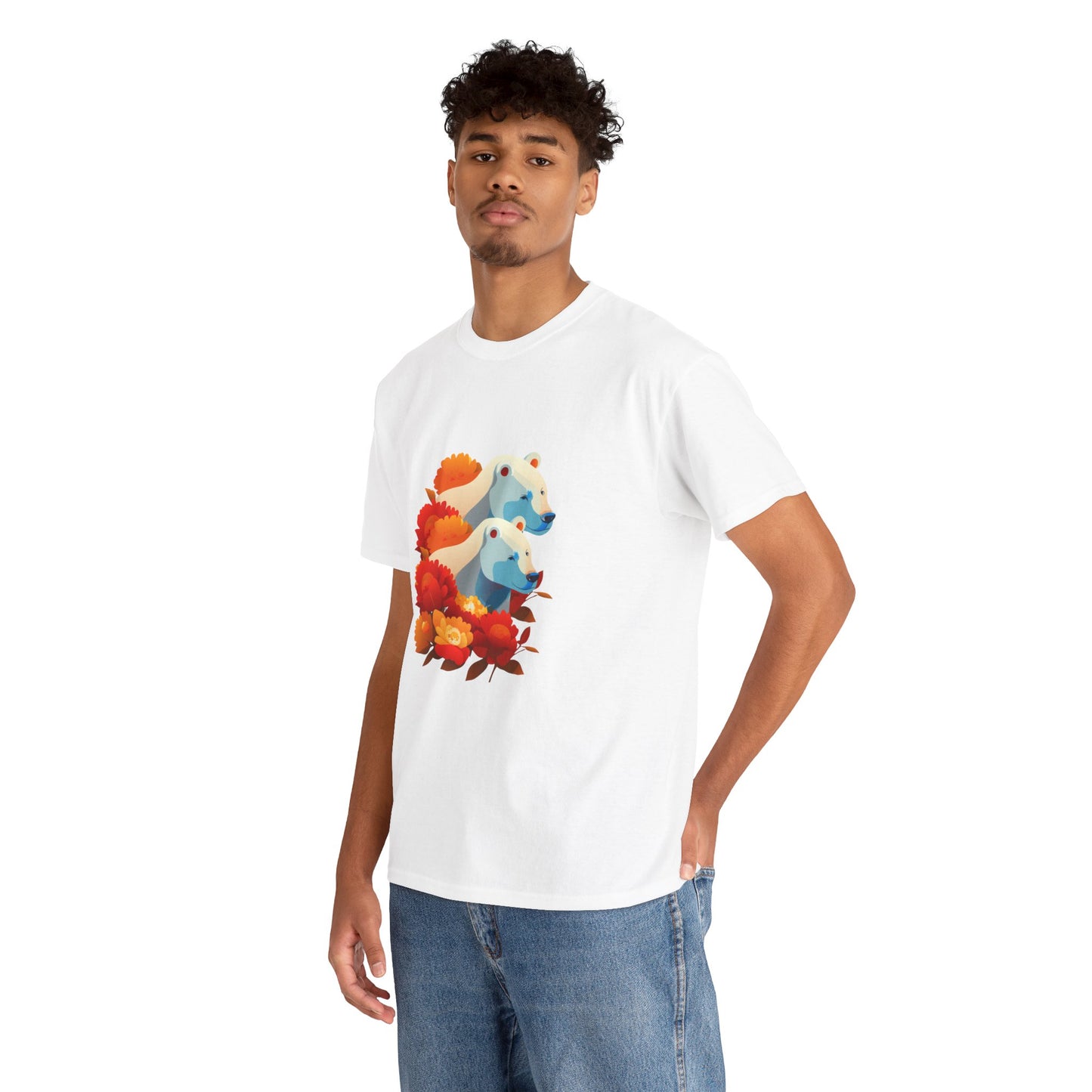 Floral Bear T-Shirt — Cute Bear with Flower Design