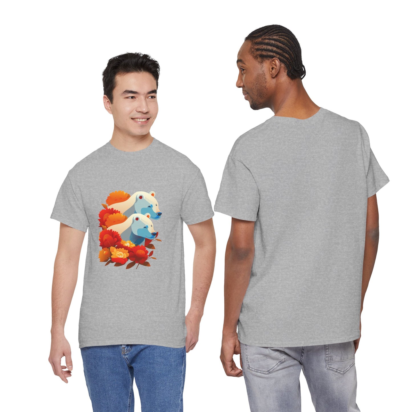 Floral Bear T-Shirt — Cute Bear with Flower Design