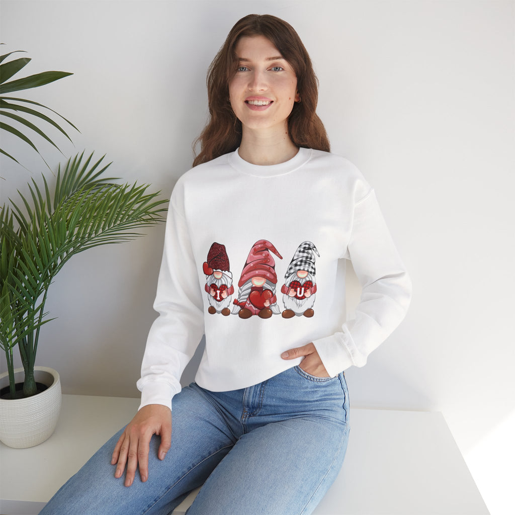 Holiday Gnome Sweatshirt — Festive Christmas Gnome Crewneck Gildan 18000