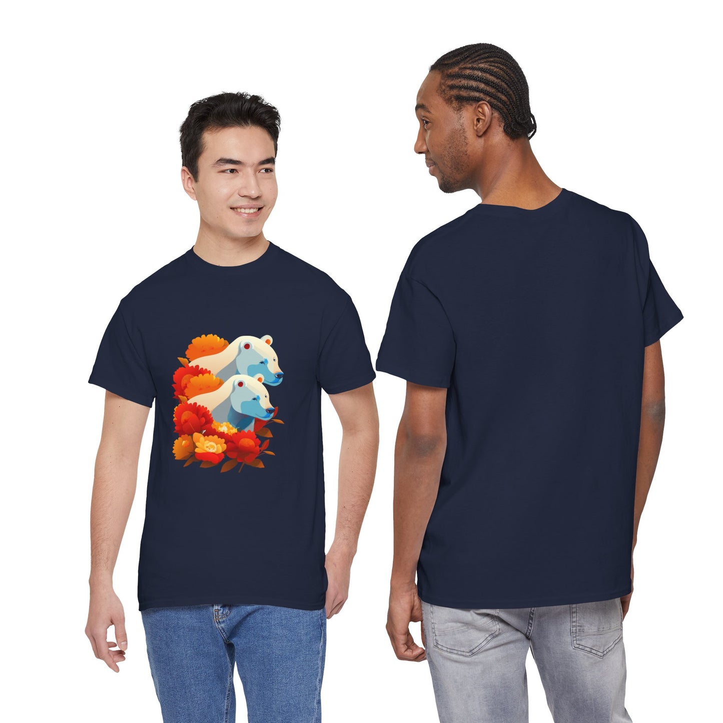 Floral Bear T-Shirt — Cute Bear with Flower Design
