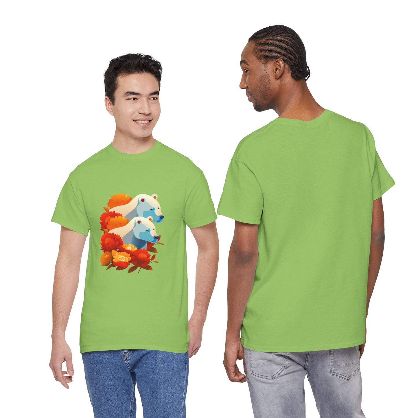 Floral Bear T-Shirt — Cute Bear with Flower Design