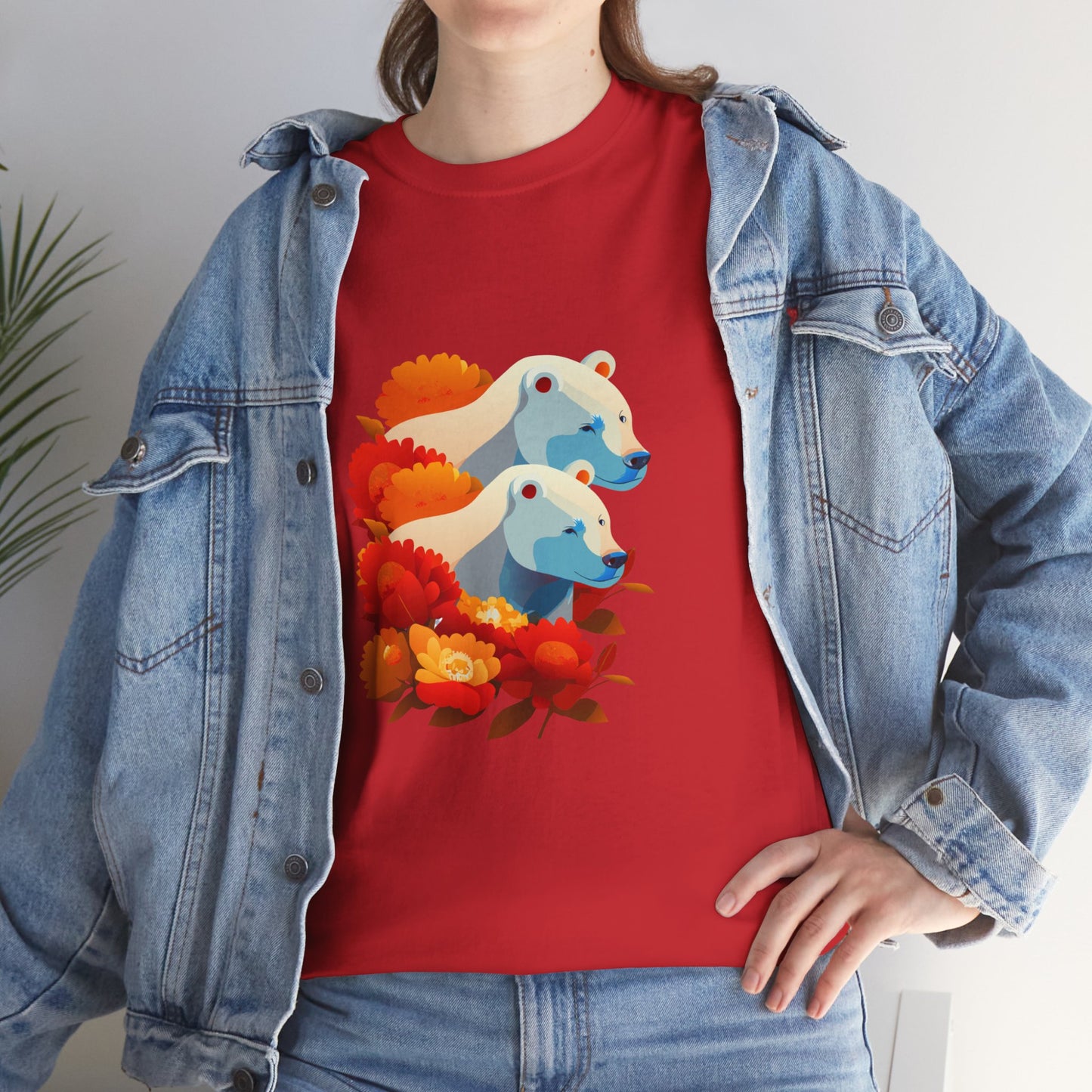 Floral Bear T-Shirt — Cute Bear with Flower Design