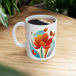 Sunrise Flowers Art Ceramic Mug 11oz & 15 oz