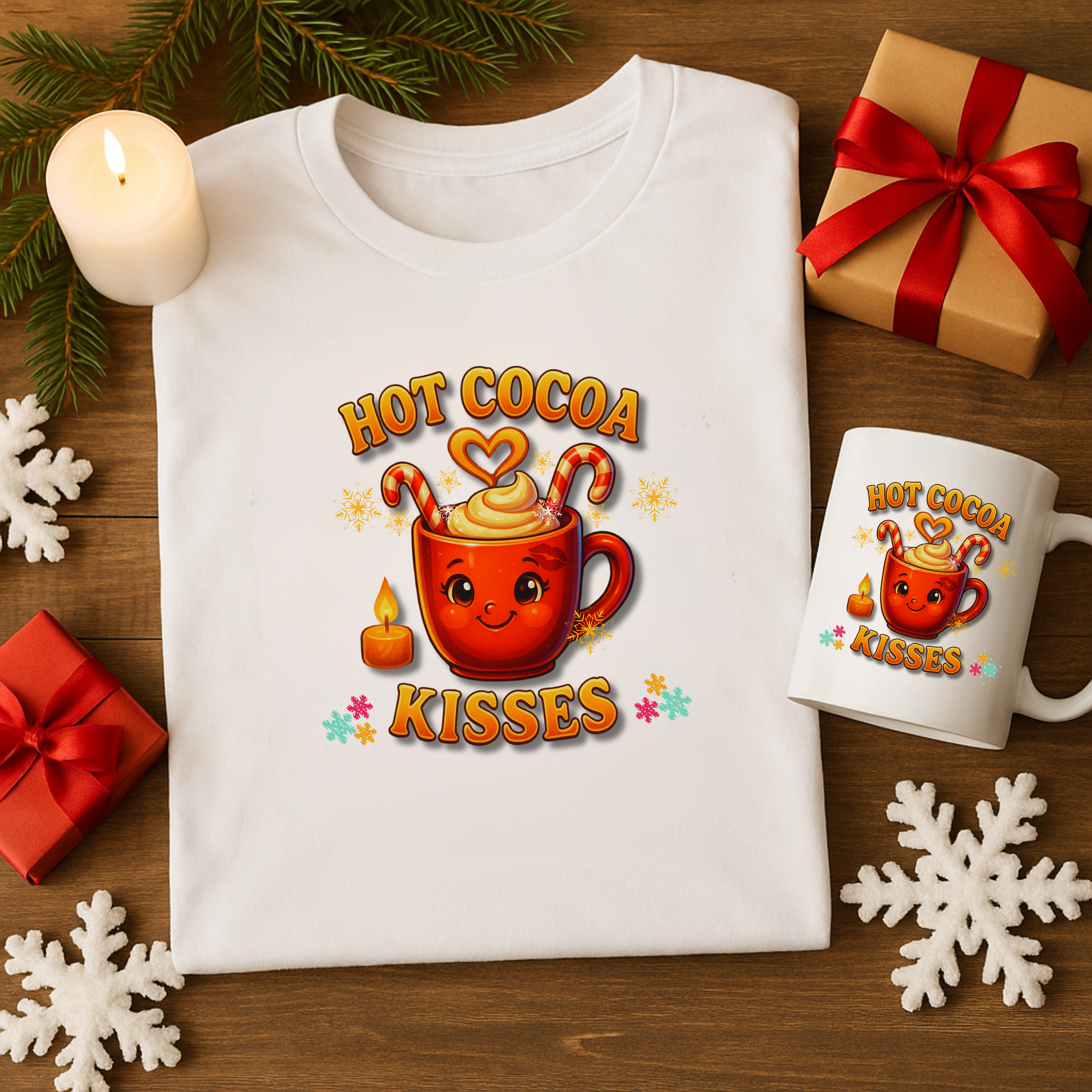 "Warm Moments • Happy Hearts-Hot Cocoa Kisses"G500 Gildan 5.3 oz. T-Shirt