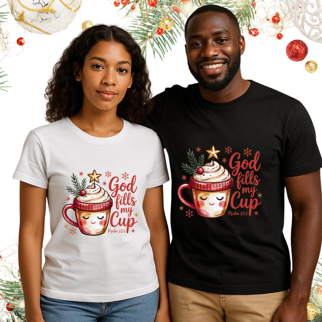 God Fills My Cups Christian Christmas G500 Gildan 5.3 oz. T-Shirt