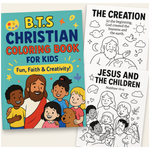 B.T.S Christian Coloring Book for Kids | Bible Stories Coloring Pages | 28 Fun Faith Activities | Printable Christian Book | Sunday School & Home Learning