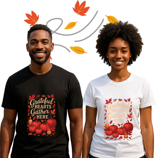 Harvest  Seasonal-Grateful Heart Thanksgiving G500 Gildan 5.3 oz. T-Shirt